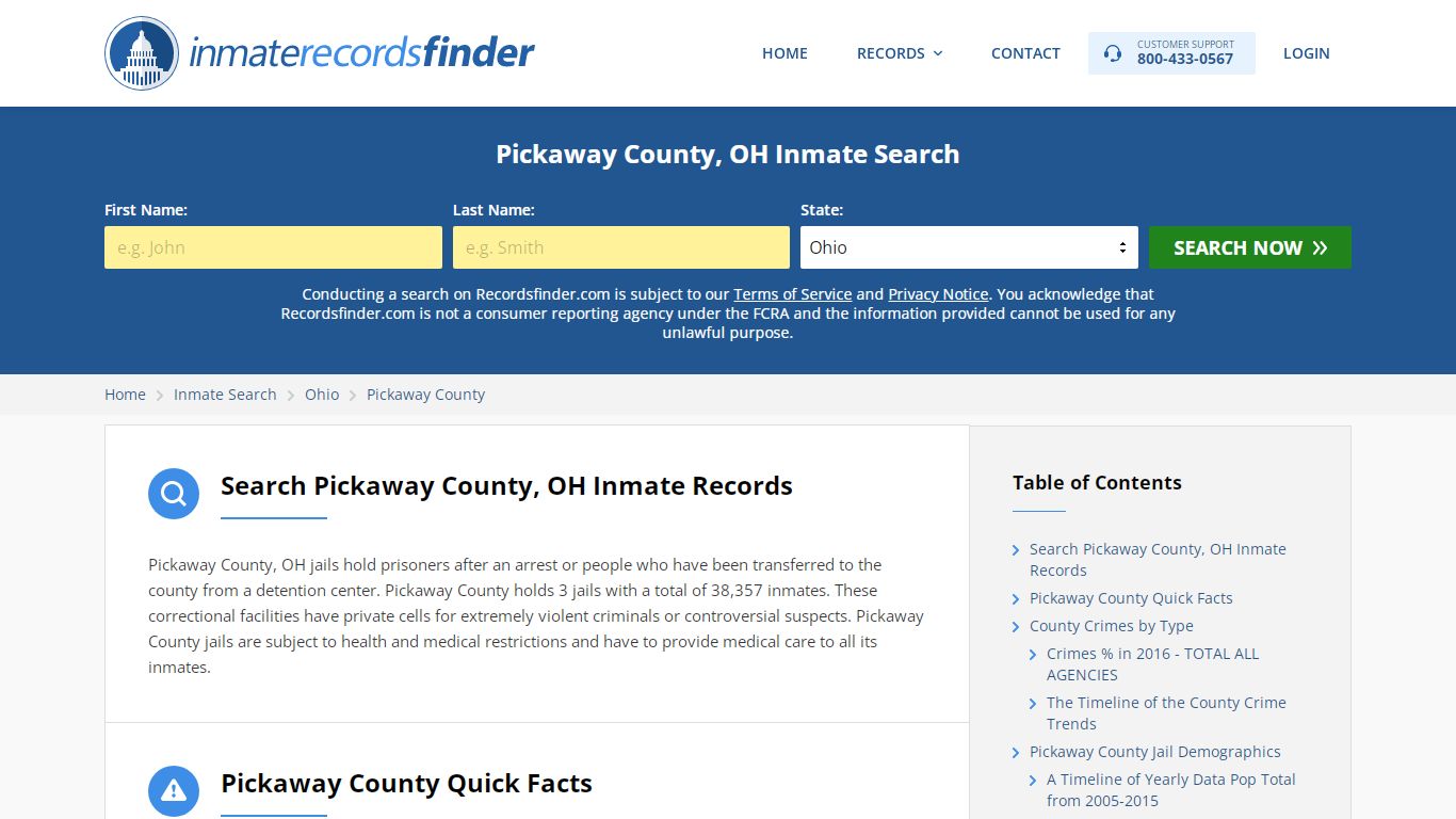 Pickaway County, OH Inmate Lookup & Jail Records Online